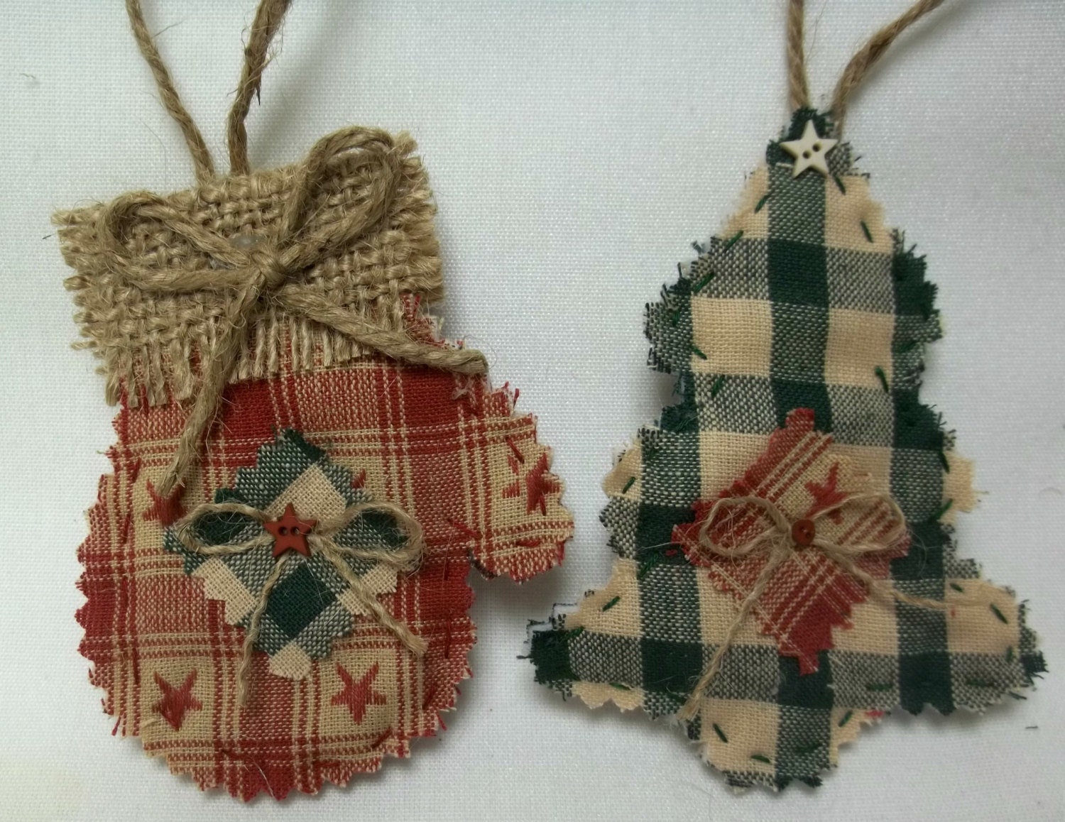 christmas homespun ornaments pair by luvinstitchin4u on etsy christmas homespun ornaments pair by luvinstitchin4u on etsy
