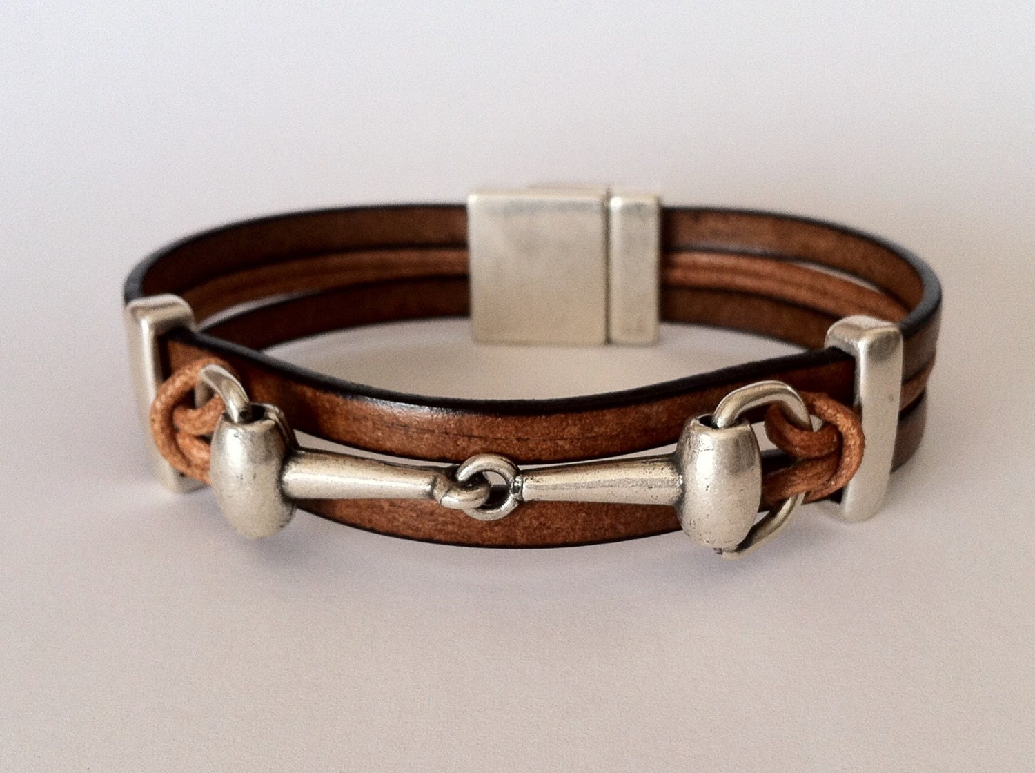 Bit bracelet horse bracelet leather Bracelet Mens bracelet