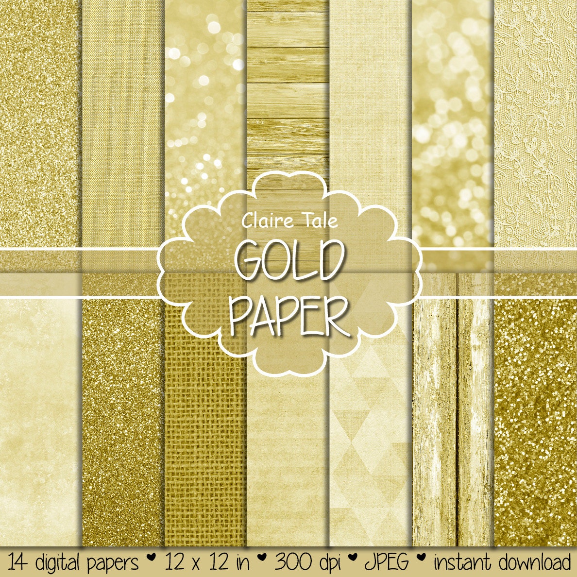 Gold paper: GOLD DIGITAL PAPER with gold textures