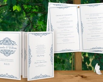 How to Print Free Tri-Fold <strong>Wedding Programs</strong> Using a ... Wedding programs templates microsoft word