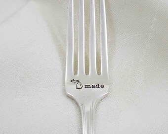 Michigan Made, Michigan Fork, Michigan Food, Michigan, Eat Local, Michigan Grown, Stamped Fork, Engraved Fork, State of Michigan, Fork