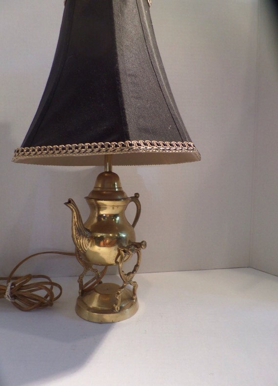 Vintage Brass Teapot Lamp Table Lamp Home Decor