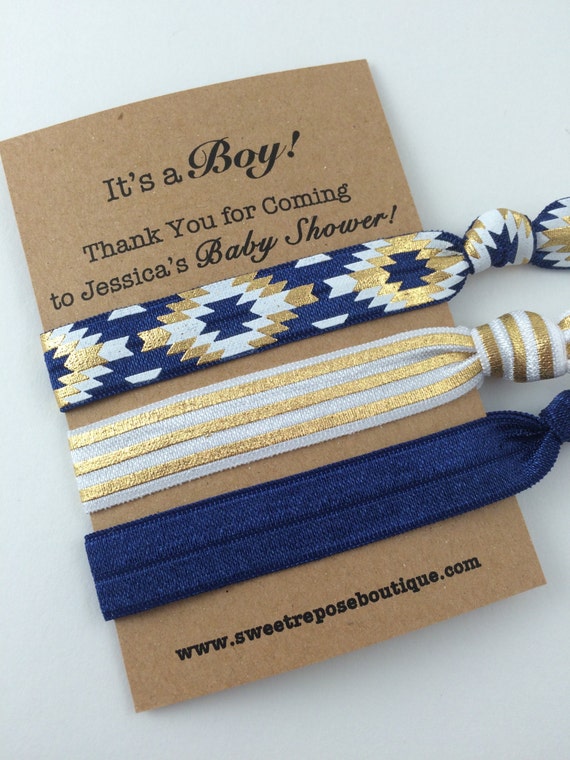Baby boy shower favors baby boy shower hair tie favors baby