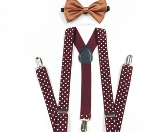 thumbnail image 2 of Coool Polka Dot Bow Tie & Suspenders Set – Men & Women, Novelty Wedding Accessory 2 of 6