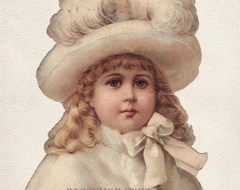 Vintage Victorian Scrap Winter Girl Colorful Collage Scrapbooking Instant Download Digital Image (CCPS1)