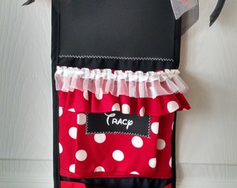Handmade 1 pocket Wall Hanger Organizer or Fish Extender with Memo Board & Personalization