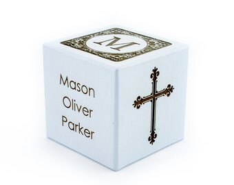 Baptism Gift Boy Personalized Baptism Gift Block Baptism Boy Gift Block Dedication Gift Christening Gift Religious Ceremony Baby's Baptism