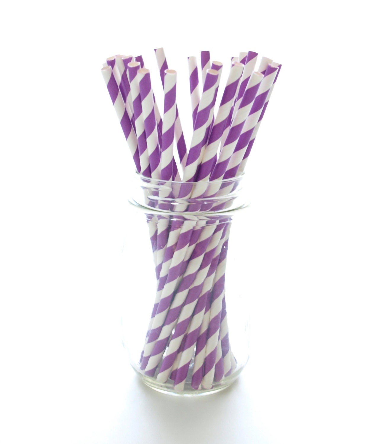 Purple Party Straws Wholesale Paper Straws Striped Party