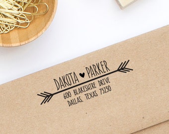 Return Address Stamp, Wedding Address Stamp, Personalized Stamp, Custom Address Stamp, Stamp No. 108