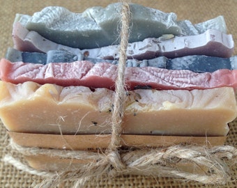 Soap Sample Bundle - 5 Assorted Handmade Soap Samples, All Natural, Vegan