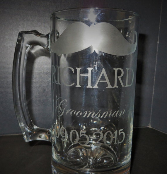 Beer Mug Personalized Beer Mug Etched Beer Mug by TheMomentWedding