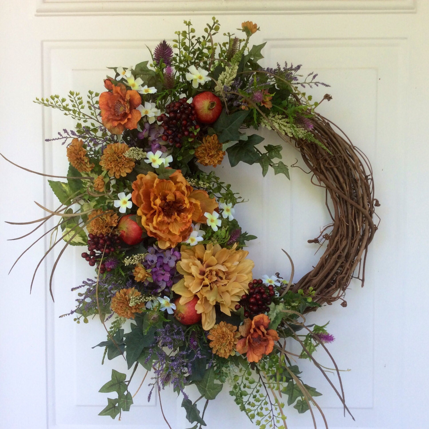 Fall Wreath-Rustic Wreath-Fall Decor-Country by ReginasGarden