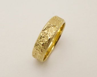 wide wedding band wedding ring men 14 karat gold ring tree bark wedding band rustic wedding band for men and women organic wedding ring - Gold Wedding Rings For Men wide wedding band wedding ring men 14 karat gold ring tree bark wedding band rustic wedding band for men and women organic wedding ring - Gold Wedding Rings For Men