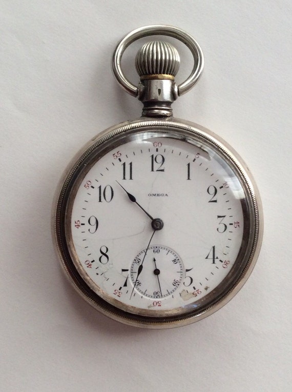 Silver OMEGA Railroad Grade Pocket Watch 21 Jewels Vintage