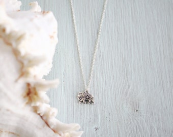 Silver Indian Elephant Necklace - Adventure Jewellery - Lucky Tiny Elephant - Animal Necklace - Elephant Jewellery - Festival Necklace