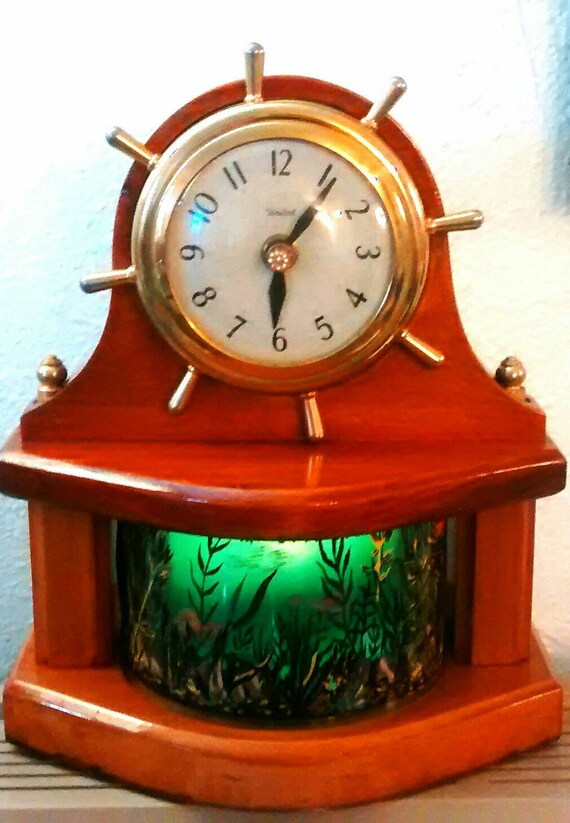 Vintage United Clock Corp. Nautical clock with by redrummagesales