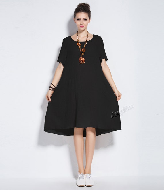 Anysize linen & cotton dress plus size dress plus size tops