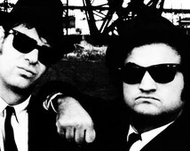 the Blues Brothers Poster, Jake and Elwood, Dan Aykroyd, John Belushi - il_214x170.803876090_beip