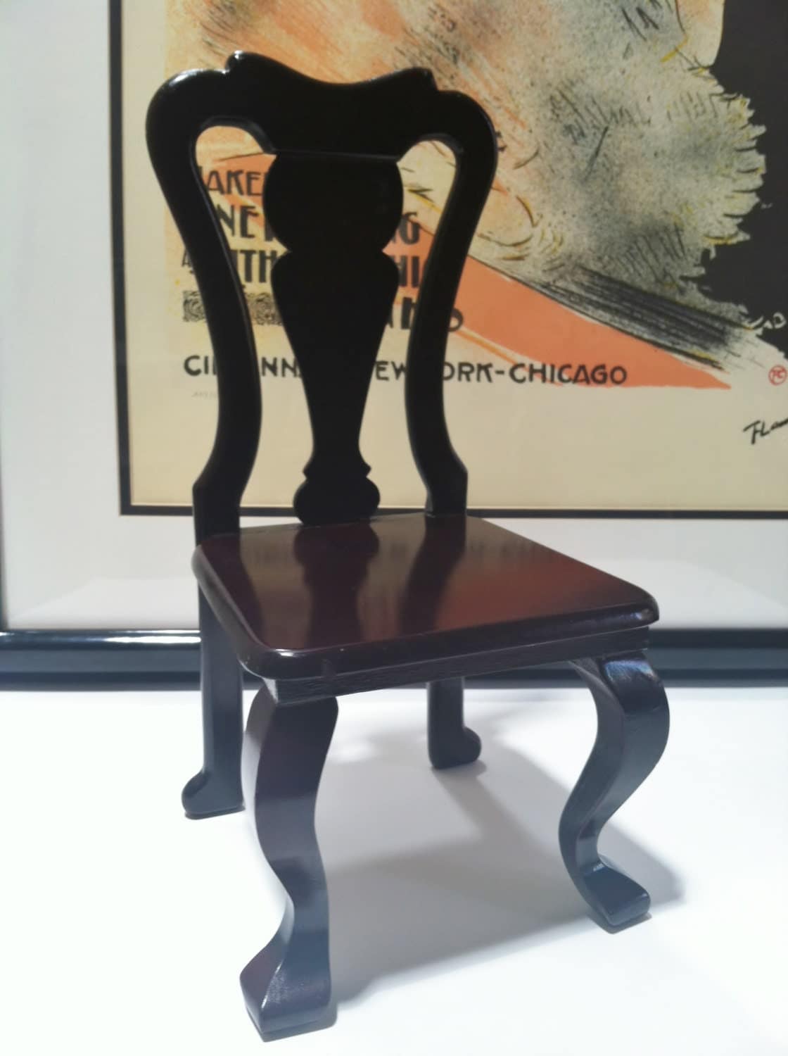 13.5â³ Tall Miniature Wood Chair, American Girl Doll Accessories, Doll House Miniatures â Haute Juice