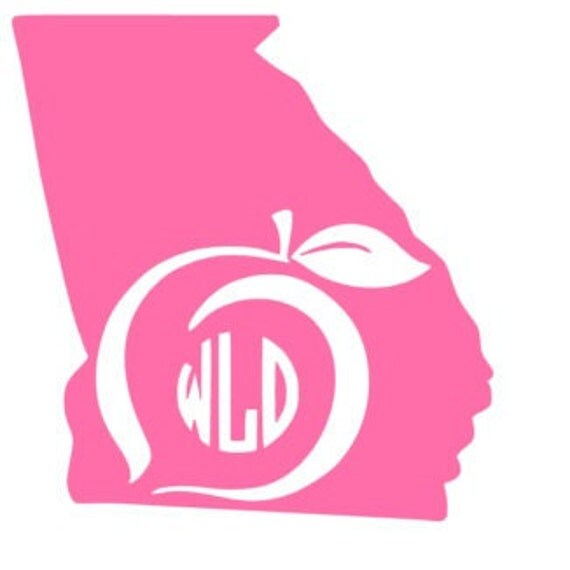 State Decal Peach Decal by WhitneysMonograms