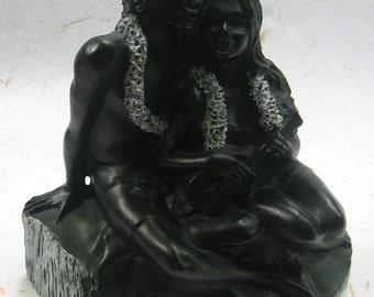 Black coral hawaiian na ipo sculpture