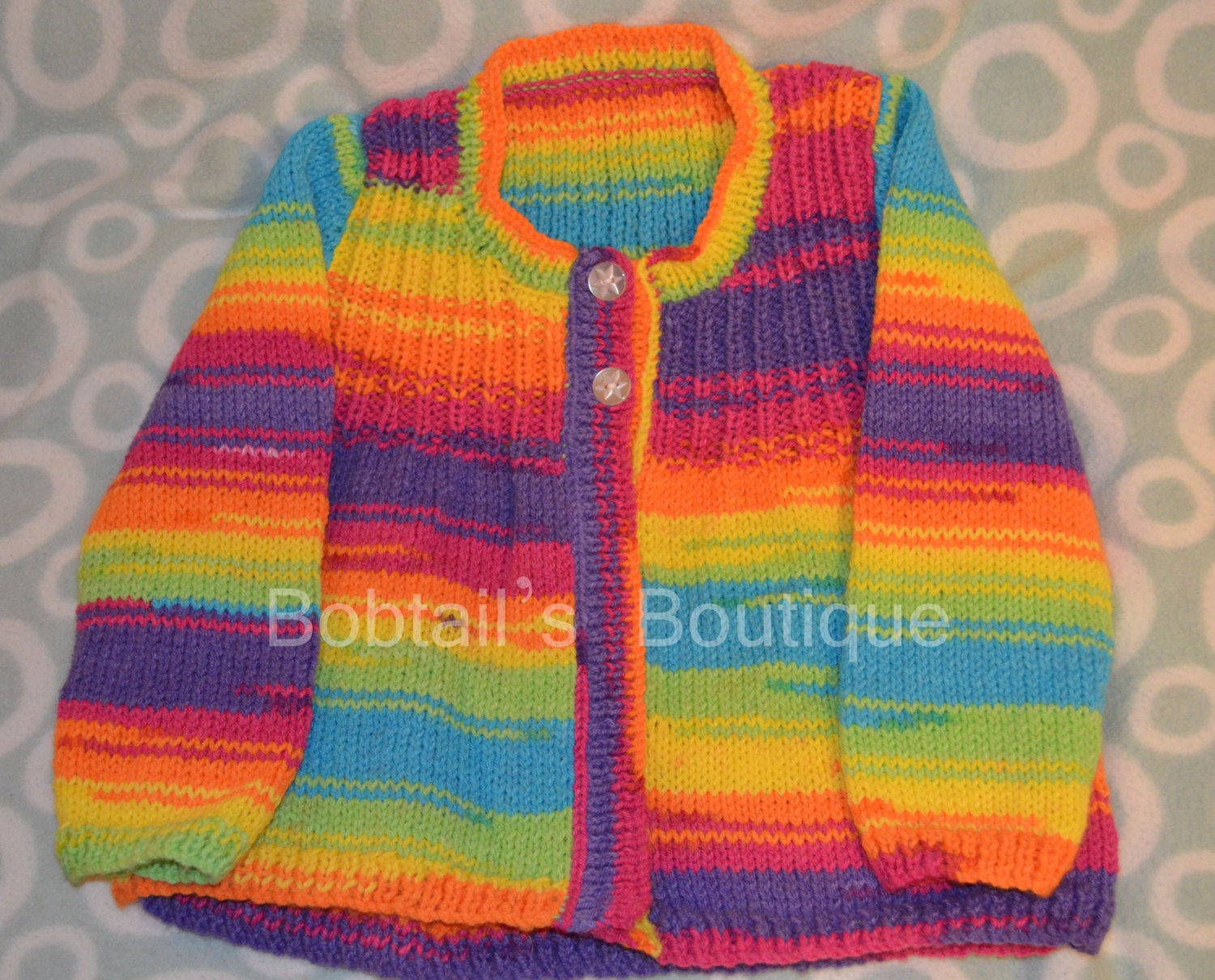 Rainbow Cardigan Rainbow Sweater Child's Cardigan