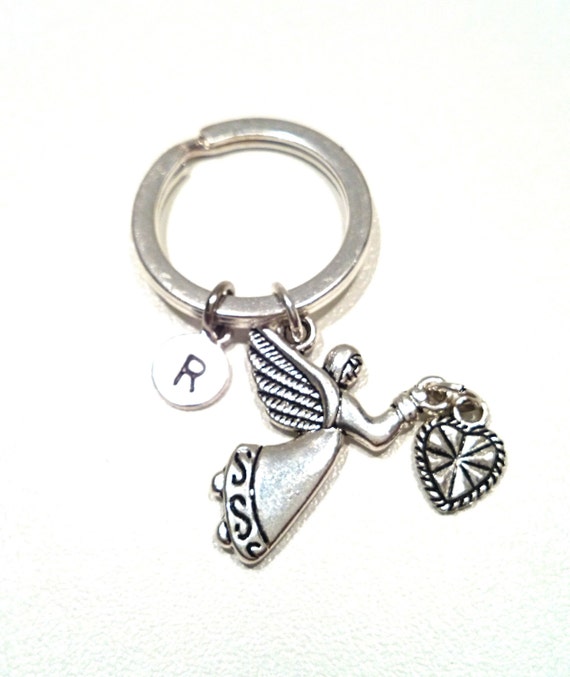 Guardian Angel Keychain Custom Keychain by GustavsDachshundShop