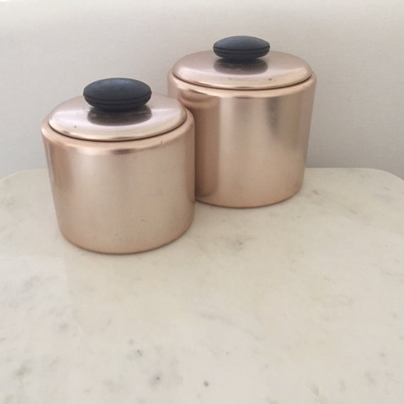 Copper / rose gold kitchen canister by Magpiedesignco on Etsy