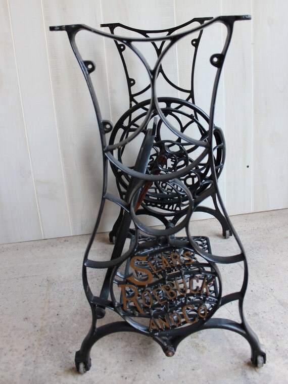Vintage Cast Iron Sewing Table Base SEARS ROEBUCK and Co.