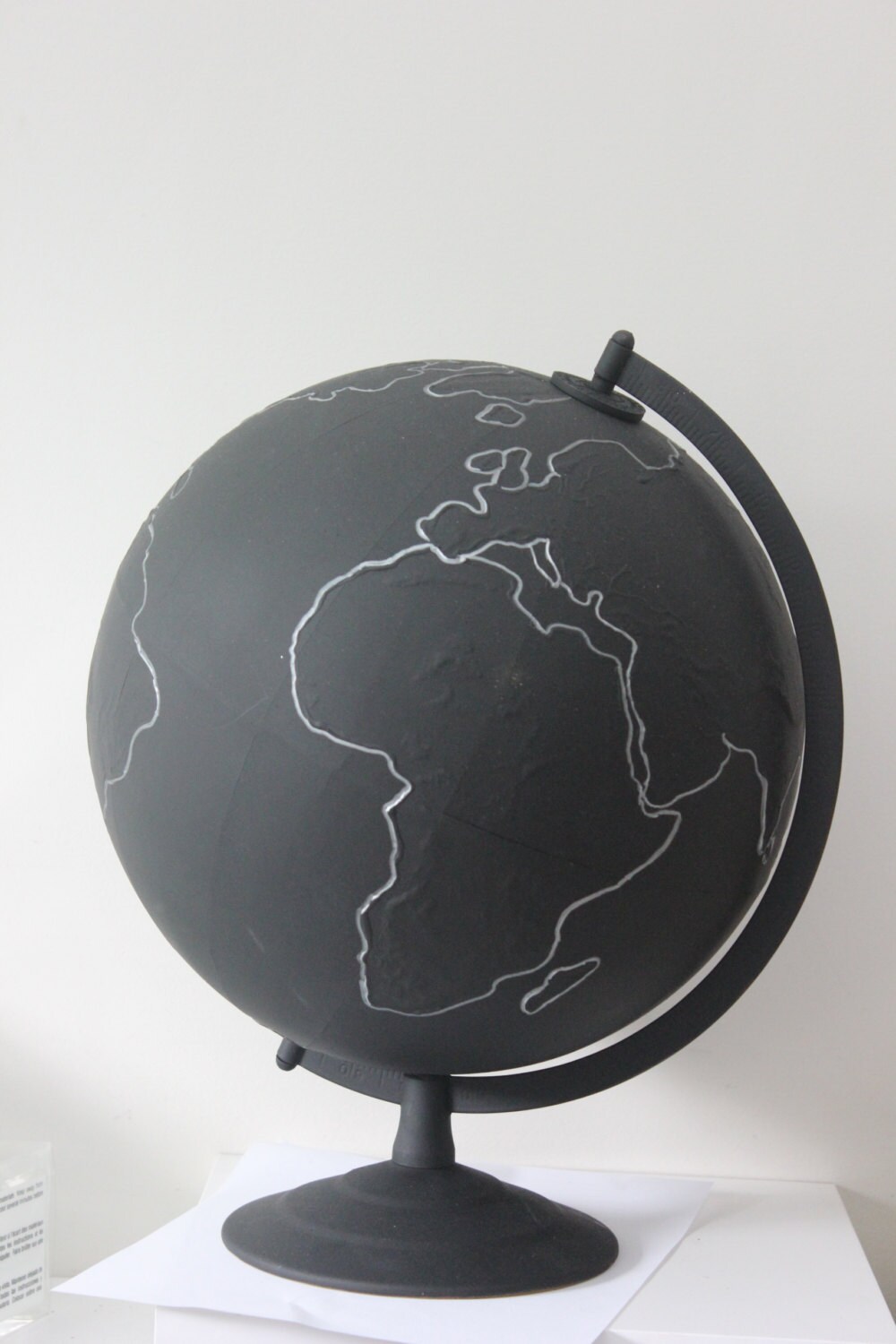 CHALKBOARD WORLD GLOBE Guestbook Guest Book Signage Black