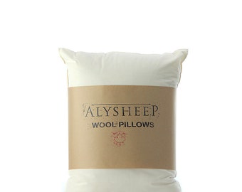 Standard Bed Pillow // Organic Wool Pillow // Handmade Wool Pillow // Standard Organic Pillow // Natural Standard Pillow