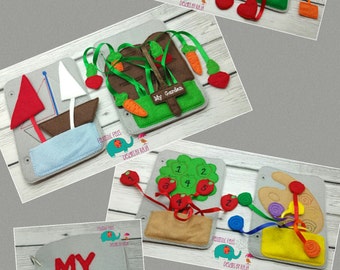 quiet busy book starter set 6 pages plus covers educational toys felt activity book - Toddler Activity Book quiet busy book starter set 6 pages plus covers educational toys felt activity book - Toddler Activity Book