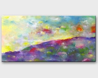 Mountain painting original Peinture abstraite montagne Acrylic painting - abstract mountain canvas art - mountains paintings - mountain art