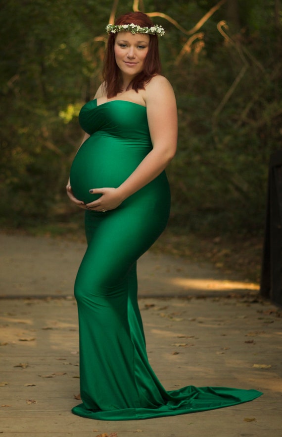 Rental Green Maternity Gown Photography by JandLDesignsboutique