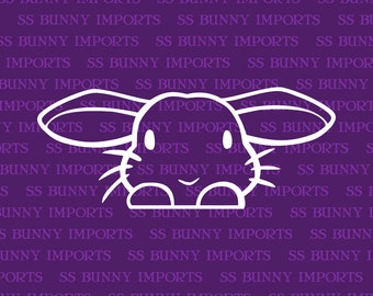Peering cute head tilt rabbit sticker bunny car by SSBunnyImports