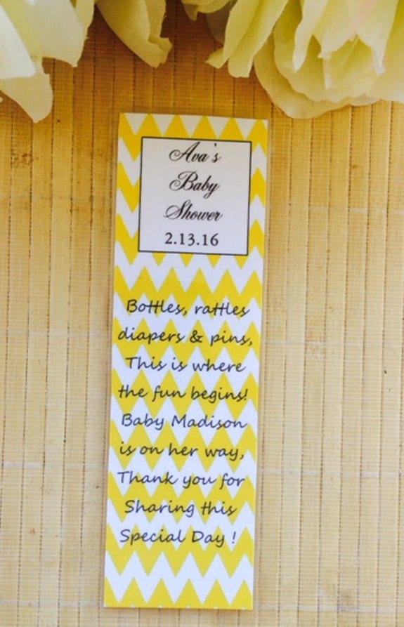 Personalized Bookmarks Baby Shower Bookmark favors baby