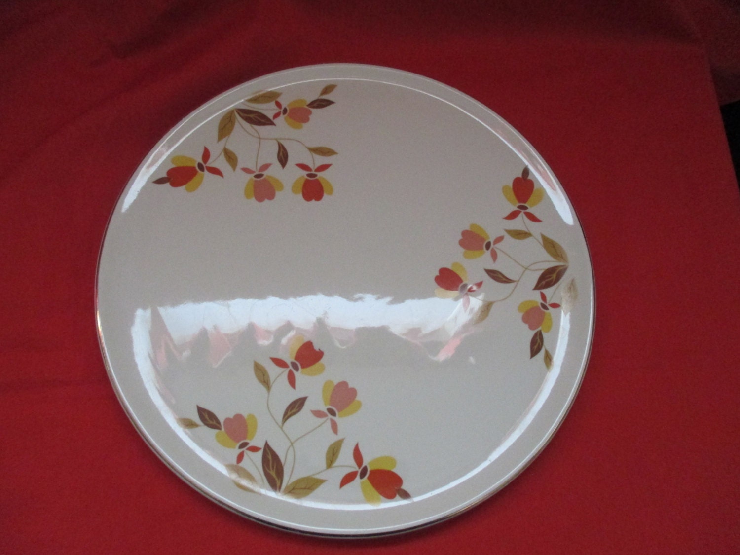 Vintage Jewel Tea Hall Dinnerware 9 1/2 Cake Plate