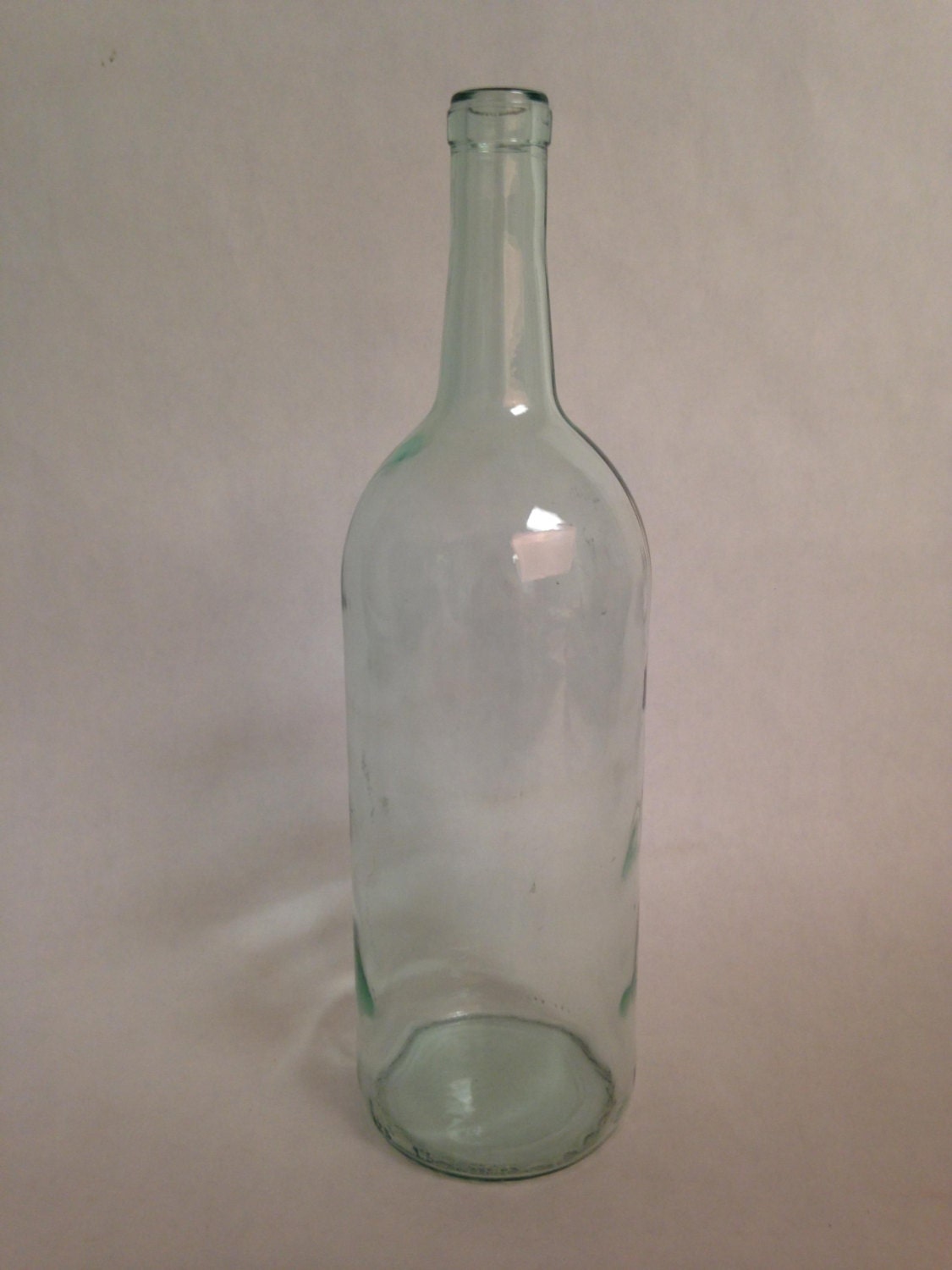 Large 1.5 Liter Empty Wine Bottle Blue Tinted