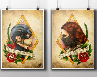 Captain America: The Winter Soldier Tattoo Parlour Prints