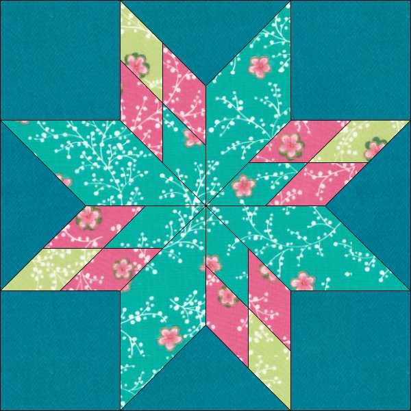 Download Star Block 12 Inch Block Geometric Pattern PDF Paper