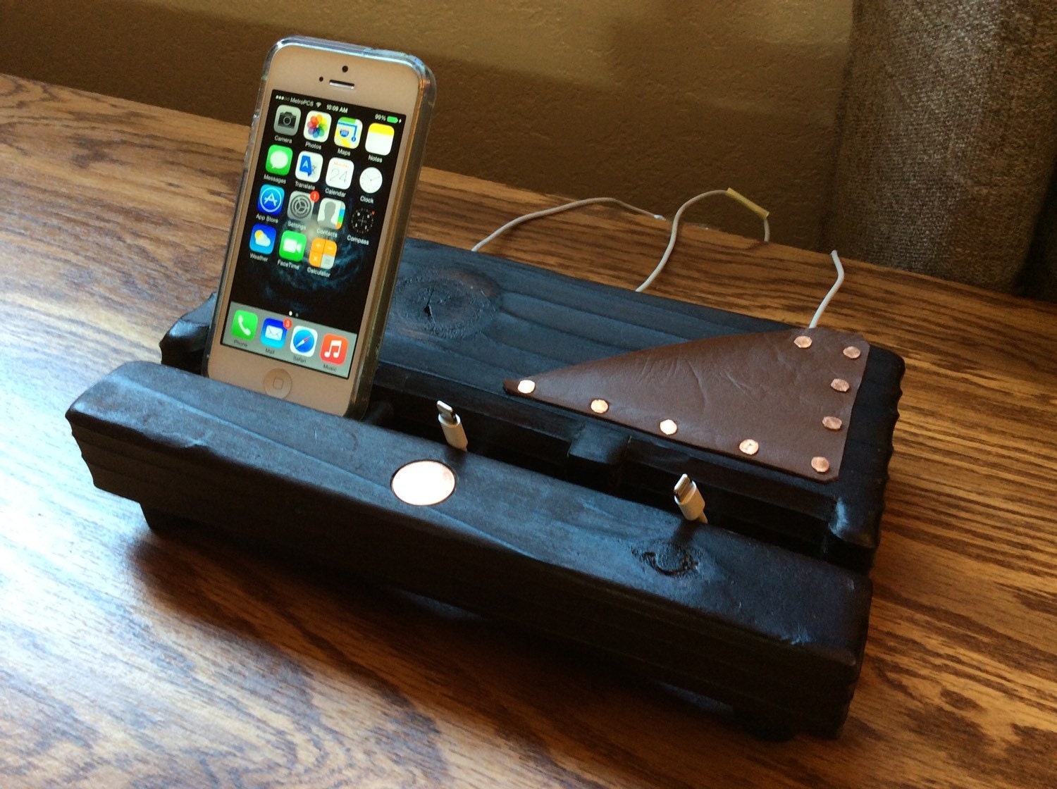 Wood Iphone Charging Station by GeppettosGarage on Etsy