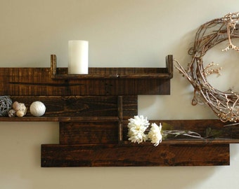 Modern Rustic Pallet Wood Shelves Reclaimed Wall Decor Modern Rustic Pallet Wood Shelves Reclaimed Wall Decor