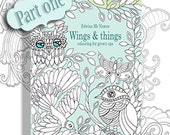 COLORING BOOK,Colouring book, part 1, coloring book for adults, Coloring Book Pages, Printable Coloring Pages, Instant Download