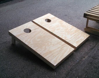 Unfinished cornhole boards