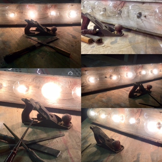 Rustic barn wood Bathroom Vanity Light bar with Indiana