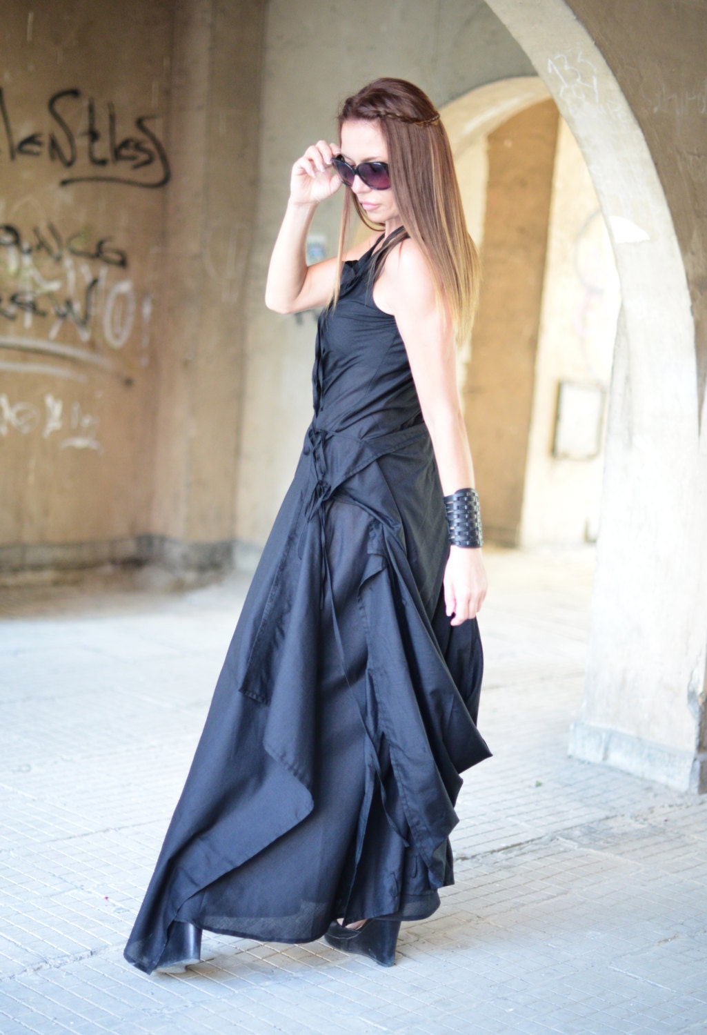 Black Linen Summer Dress
