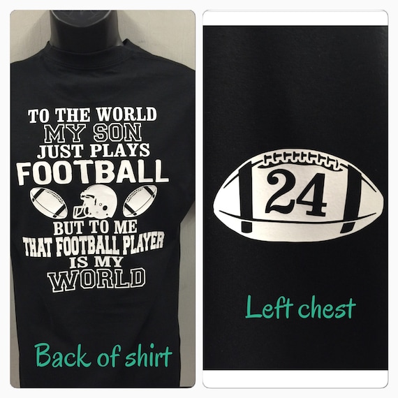 Download football mom shirt that football player is my world my son