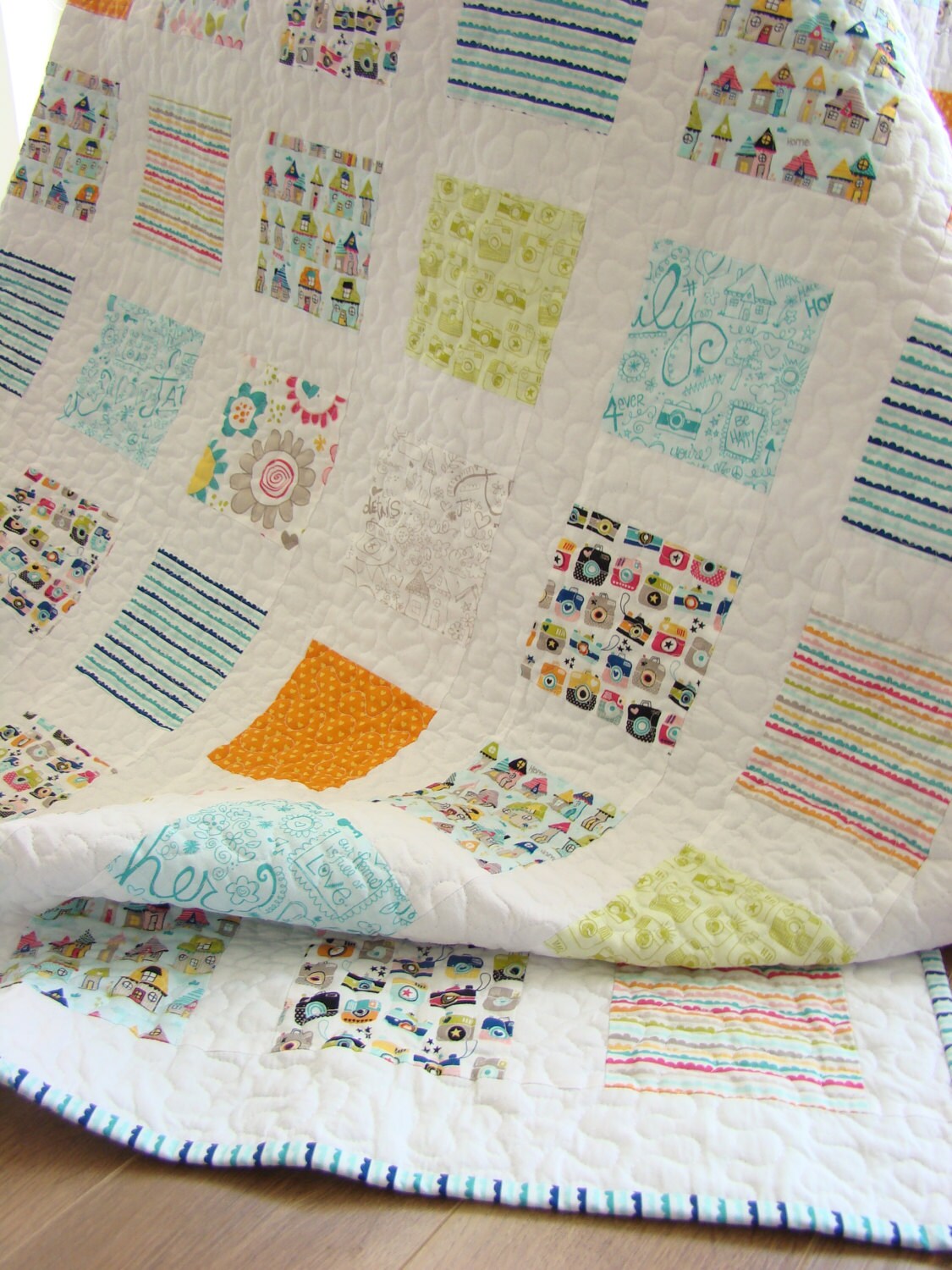 Modern Quilt / Custom Quilt / Twin Quilt / Throw Quilt / Bed