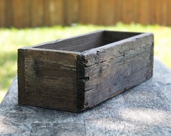 12" Rustic Planters Box (3.75"H - Short Version), Garden Box, Storage, Wooden Box, Herb Box, Primitive Box, Shabby Chic, Succulent, Farm Box