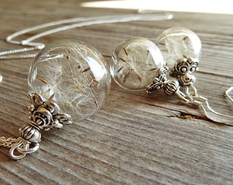 Dandelion- Set 925 Silver/ Genuine Dandelions